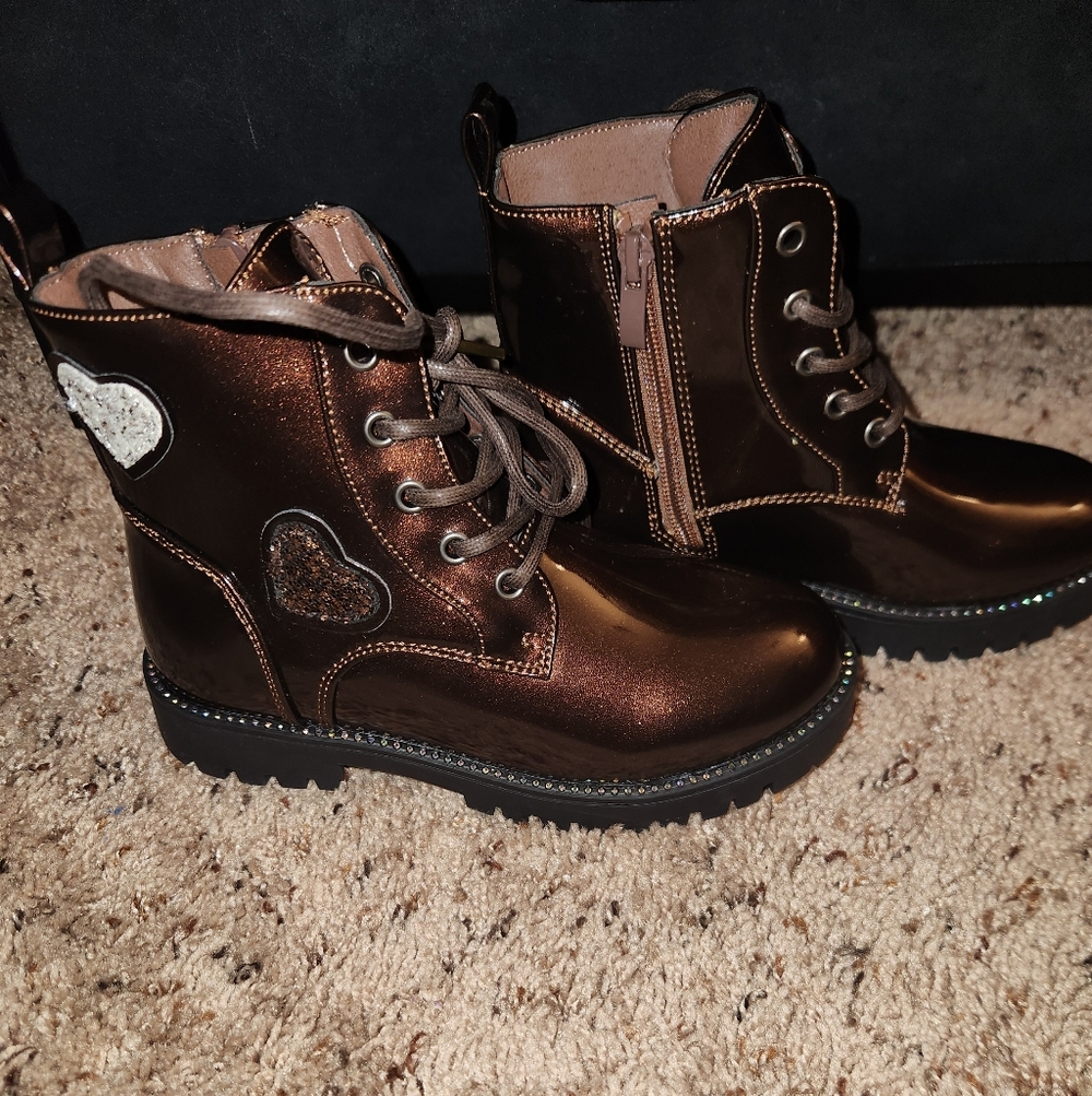 Stylish Kids Sparkle Brown Boots